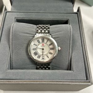 Mother of Pearl and Diamond Michele watch